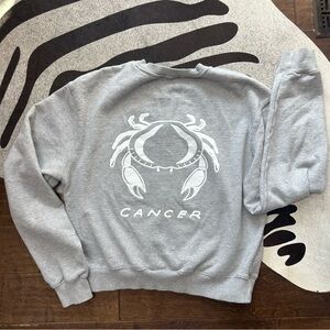 Good American Cancer Crab Zodiac Cropped Sweatshirt
